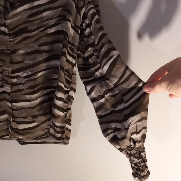CLOTH & STONE tiger striped blouse - Picture 6 of 9